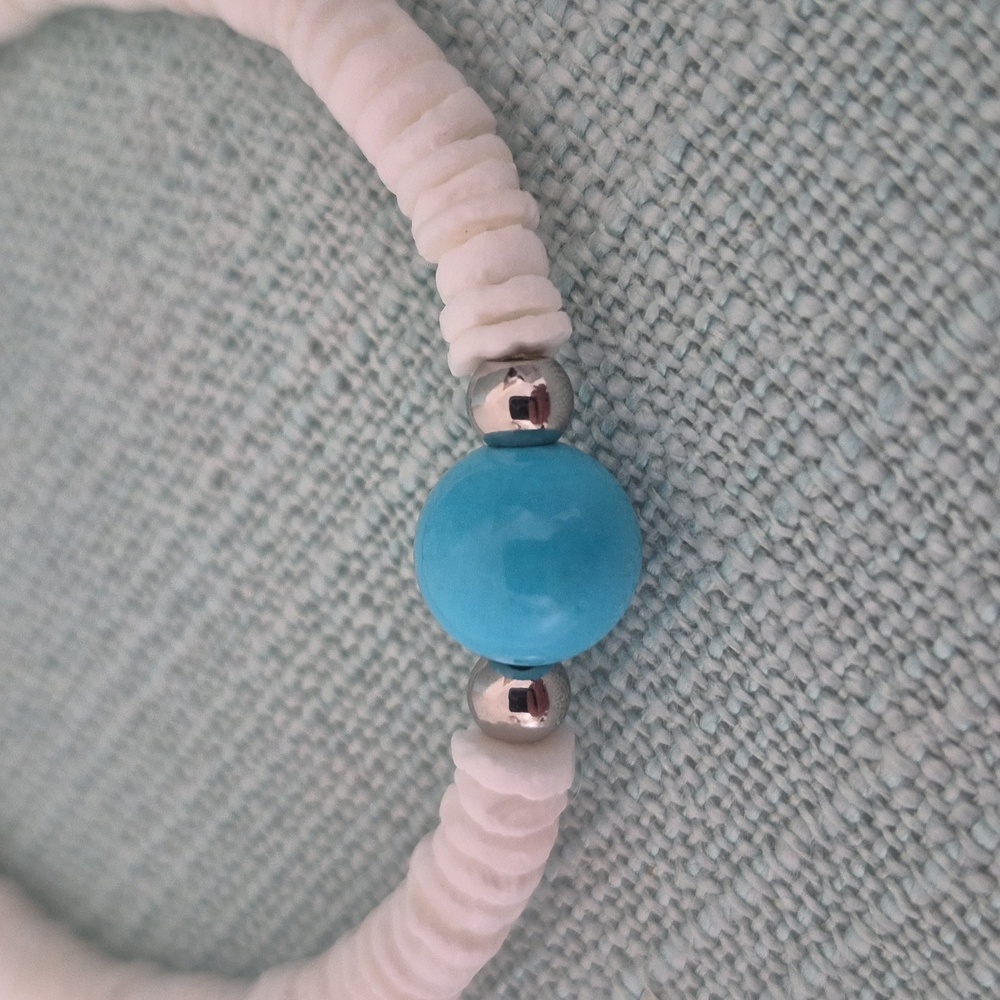 3 Piece SHELL & TURQUOISE JEWELRY SET - Picture 5 of 8